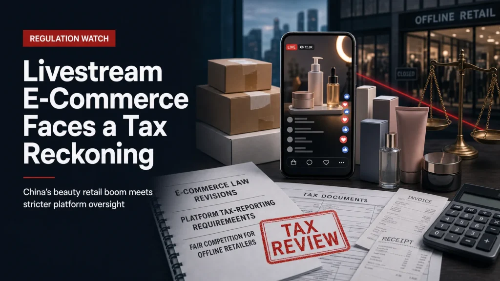 China aperta cerco regulatório e tributário sobre o live commerce de beleza