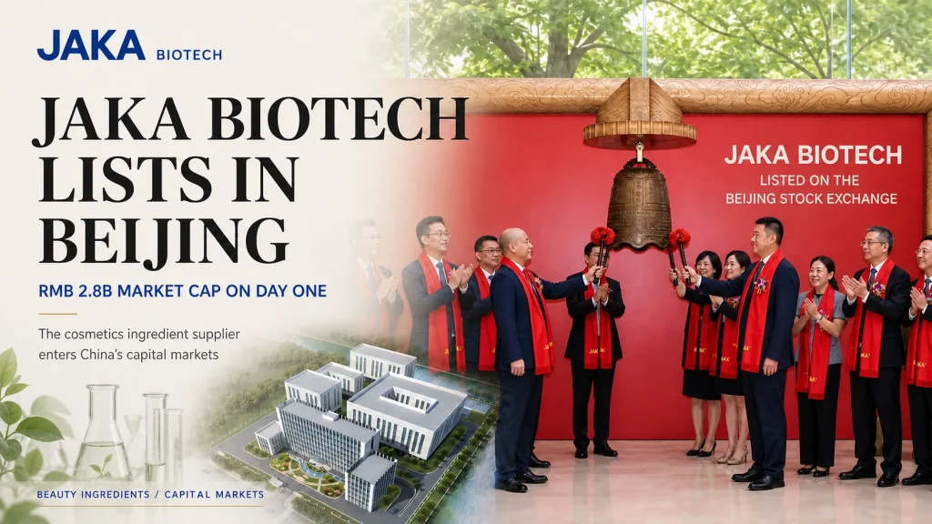 Cosmetic Ingredient Maker JAKA Biotech Reaches $390 Million Valuation in IPO