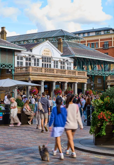 Vista del histórico Market Building en Covent Garden durante el festival