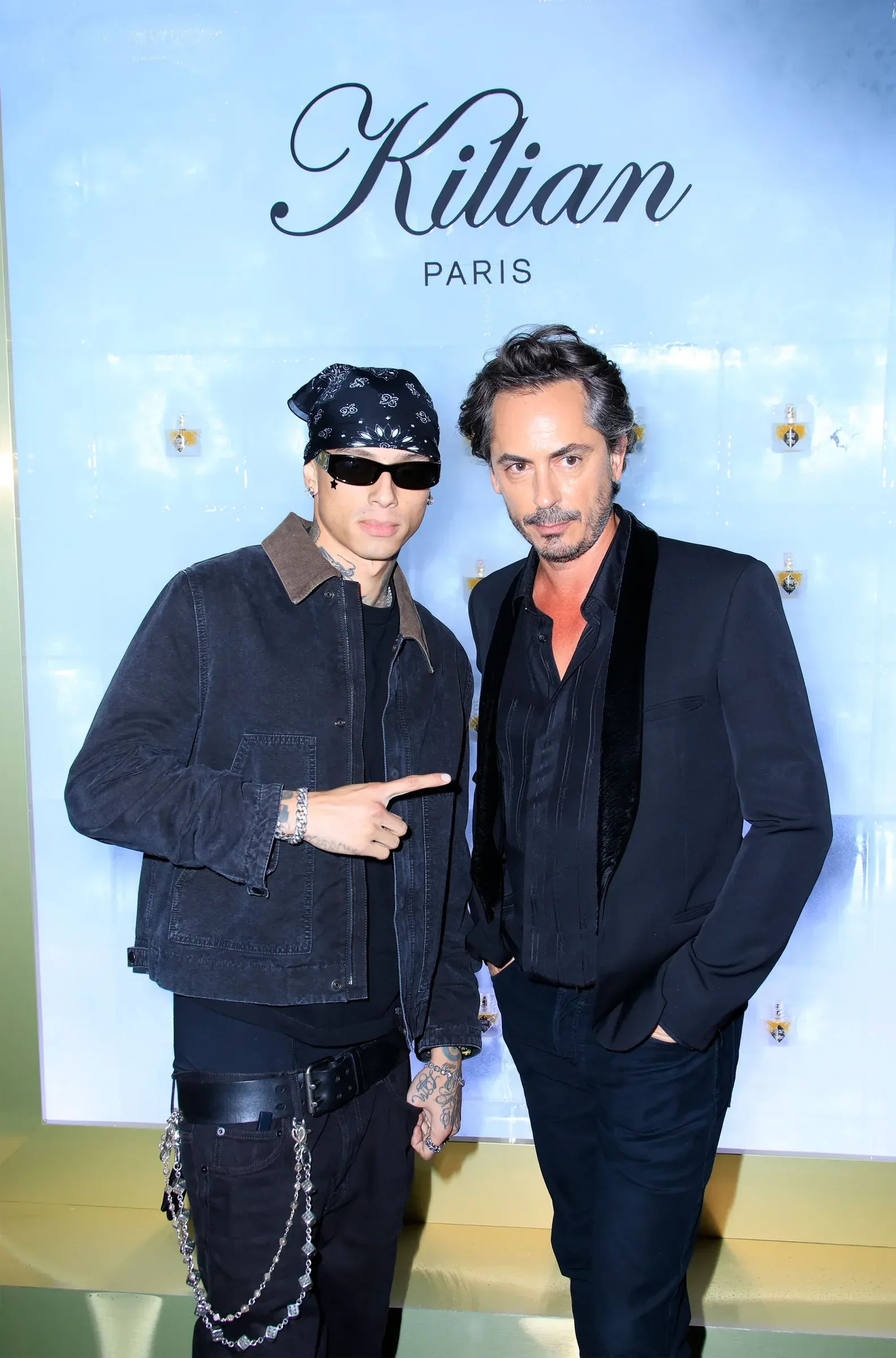 Central Cee and Kilian Hennessy attend the Kilian Paris Angels' Share launch party. Photo: Getty Images