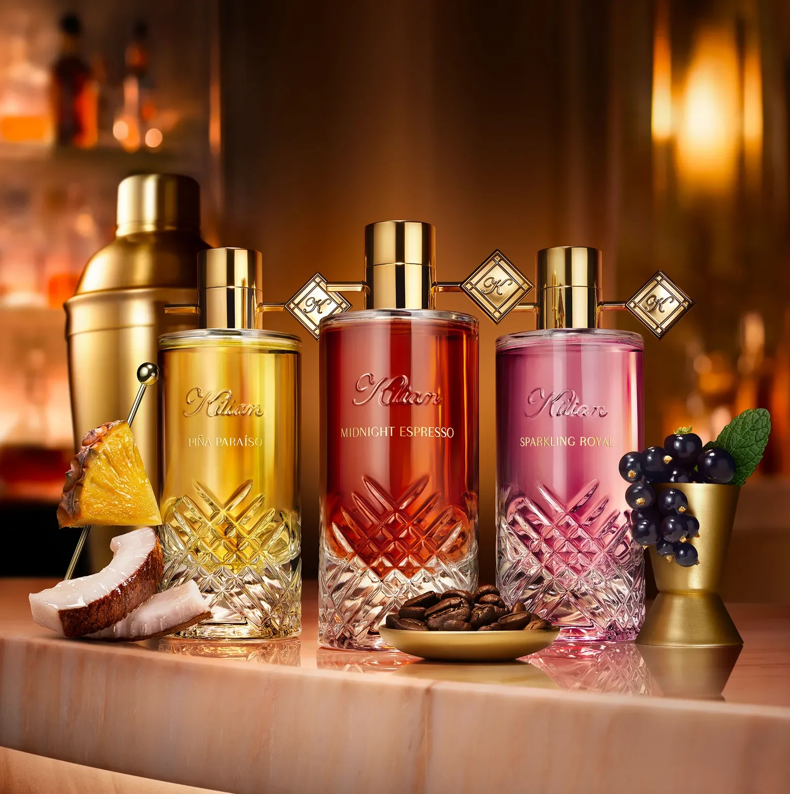 Kilian Paris’s new trio of fragrances, The Cocktails. Photo: Courtesy of Kilian Paris