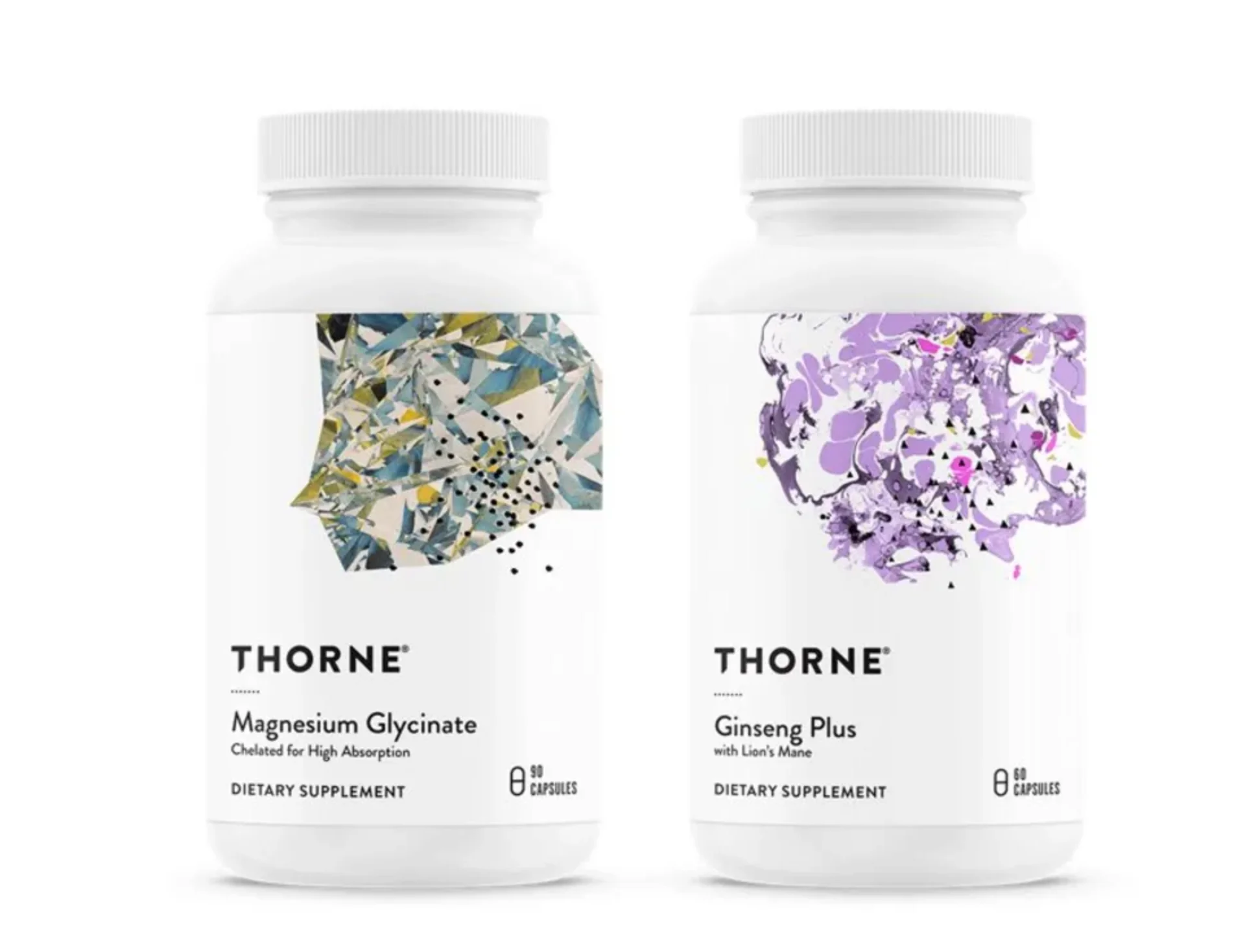 Thorne’s Magnesium Glycinate and Ginseng Plus supplements.